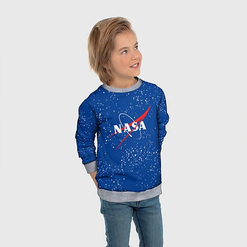 Детский свитшот NASA / 3D-Меланж – фото 3