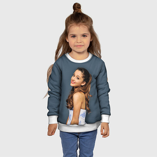 Детский свитшот Ariana Grande Ариана Гранде / 3D-Белый – фото 4