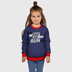 Свитшот детский Бегу - значит живу, цвет: 3D-красный — фото 2