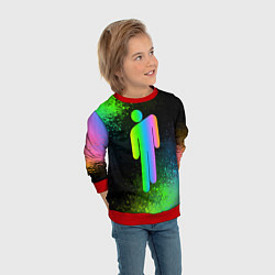 Свитшот детский BILLIE EILISH, цвет: 3D-красный — фото 2