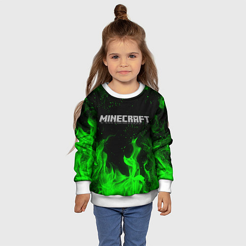 Детский свитшот MINECRAFT / 3D-Белый – фото 4