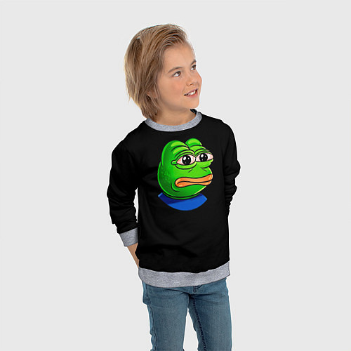 Детский свитшот Frog / 3D-Меланж – фото 3