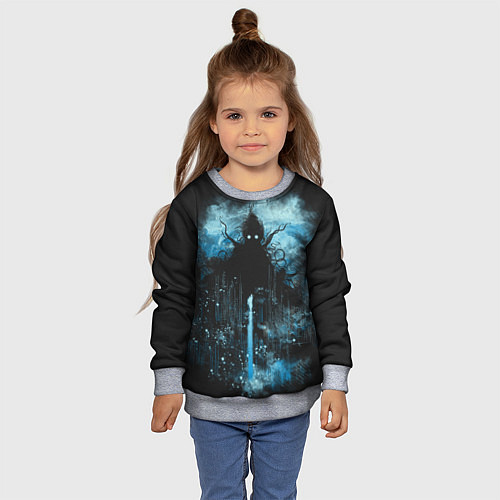 Детский свитшот Ктулху / 3D-Меланж – фото 4