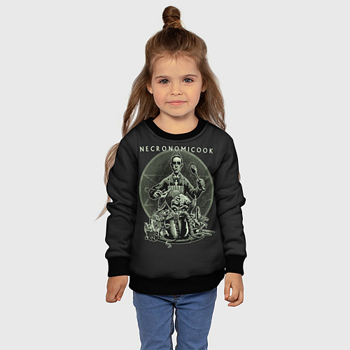 Детский свитшот Cthulhu / 3D-Черный – фото 4