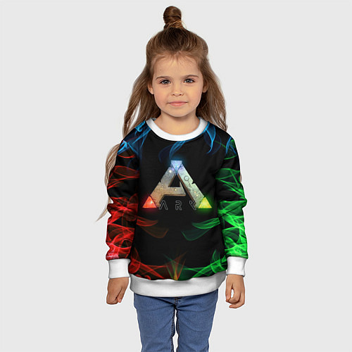 Детский свитшот Ark Survival Evolved / 3D-Белый – фото 4