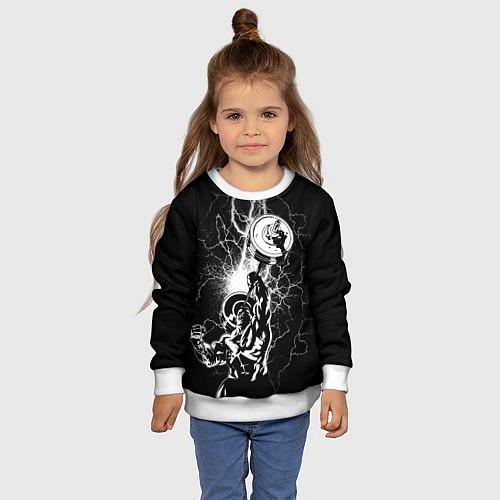 Детский свитшот Powerlifting / 3D-Белый – фото 4