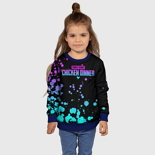 Детский свитшот Chicken Dinner / 3D-Синий – фото 4
