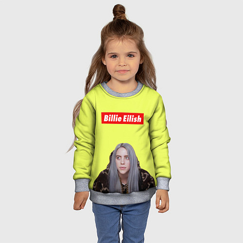 Детский свитшот BILLIE EILISH / 3D-Меланж – фото 4