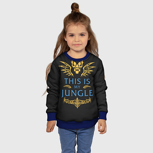 Детский свитшот This is my Jungle / 3D-Синий – фото 4