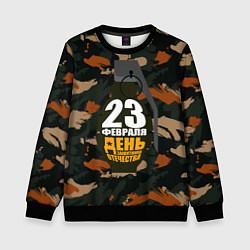 Детский свитшот С 23 февраля граната