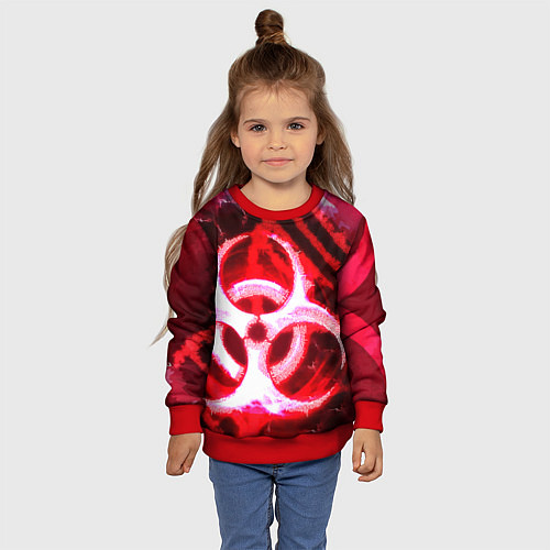 Детский свитшот Plague Inc LB Oko / 3D-Красный – фото 4