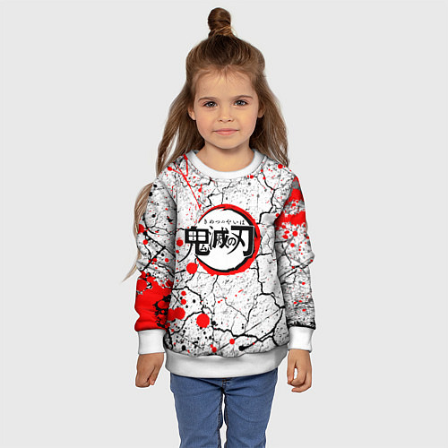 Детский свитшот KIMETSU NO YAIBA / 3D-Белый – фото 4