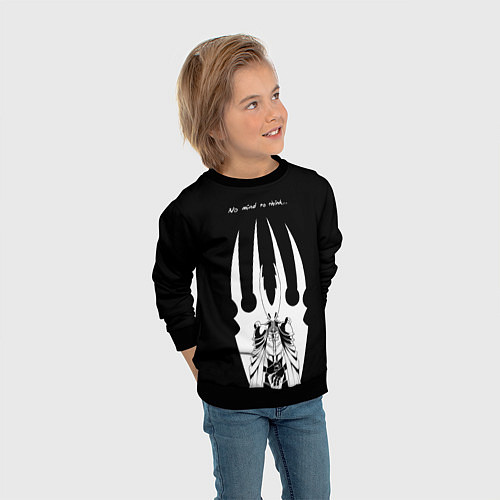 Детский свитшот Hollow Knight / 3D-Черный – фото 3