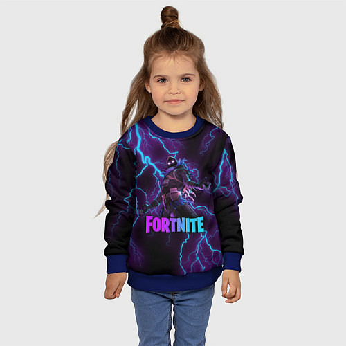 Детский свитшот FORTNITE RAVEN / 3D-Синий – фото 4