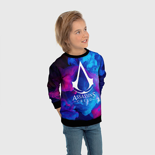 Детский свитшот ASSASSINS CREED / 3D-Черный – фото 3