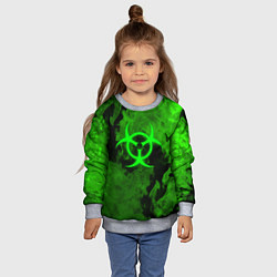 Свитшот детский BIOHAZARD, цвет: 3D-меланж — фото 2