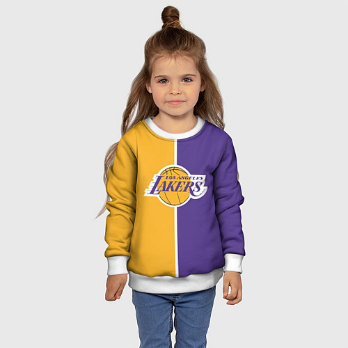 Детский свитшот LA LAKERS / 3D-Белый – фото 4