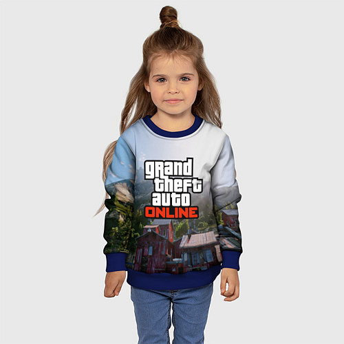 Детский свитшот GTA Online / 3D-Синий – фото 4