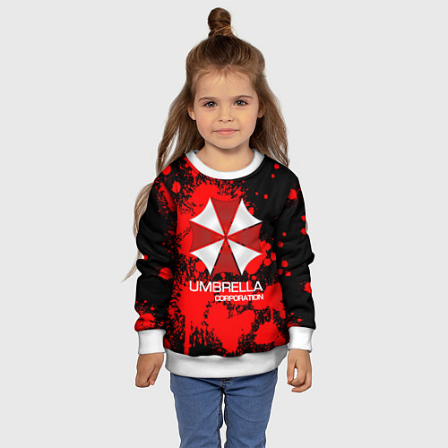 Детский свитшот UMBRELLA CORP / 3D-Белый – фото 4