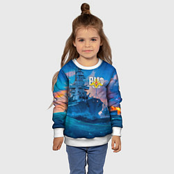 Свитшот детский ВМФ, цвет: 3D-белый — фото 2