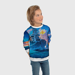 Свитшот детский ВМФ, цвет: 3D-белый — фото 2