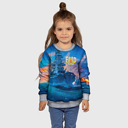 Свитшот детский ВМФ, цвет: 3D-меланж — фото 2