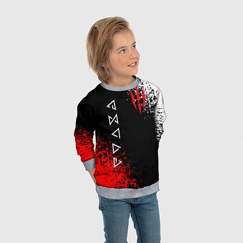 Детский свитшот THE WITCHER / 3D-Меланж – фото 3