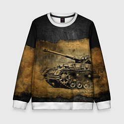Свитшот детский Tanks are not afraid mud, цвет: 3D-белый