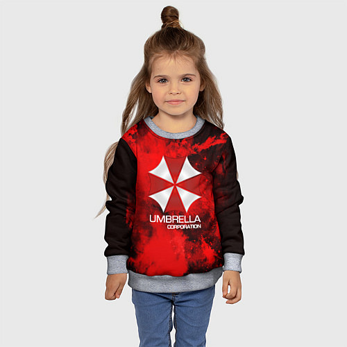 Детский свитшот UMBRELLA CORP / 3D-Меланж – фото 4