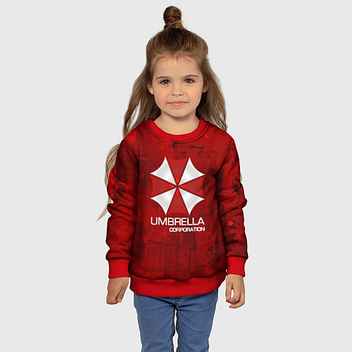 Детский свитшот UMBRELLA CORP / 3D-Красный – фото 4