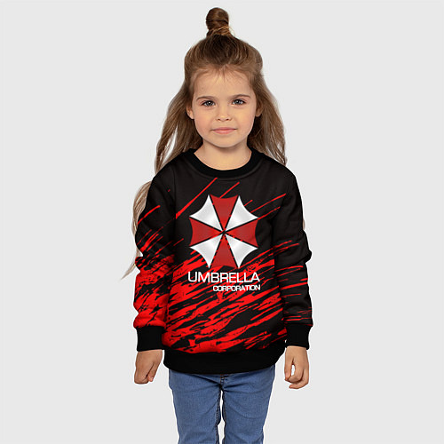 Детский свитшот UMBRELLA CORP / 3D-Черный – фото 4