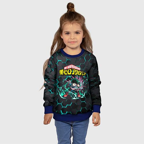 Детский свитшот Изуку Мидория / 3D-Синий – фото 4
