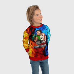 Свитшот детский MINECRAFT, цвет: 3D-красный — фото 2