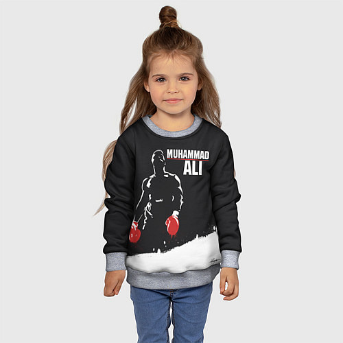 Детский свитшот Muhammad Ali / 3D-Меланж – фото 4