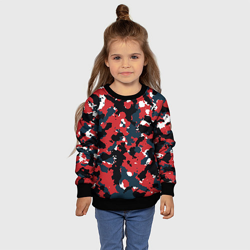Детский свитшот КАМУФЛЯЖ / 3D-Черный – фото 4