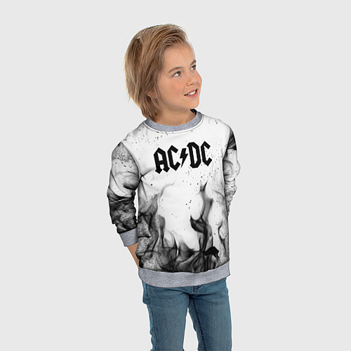 Детский свитшот ACDC / 3D-Меланж – фото 3