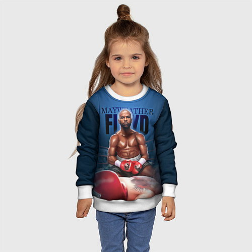 Детский свитшот Mayweather / 3D-Белый – фото 4