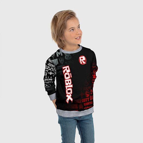 Детский свитшот ROBLOX / 3D-Меланж – фото 3