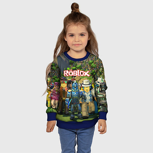 Детский свитшот ROBLOX / 3D-Синий – фото 4