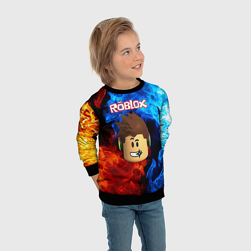 Детский свитшот ROBLOX / 3D-Черный – фото 3
