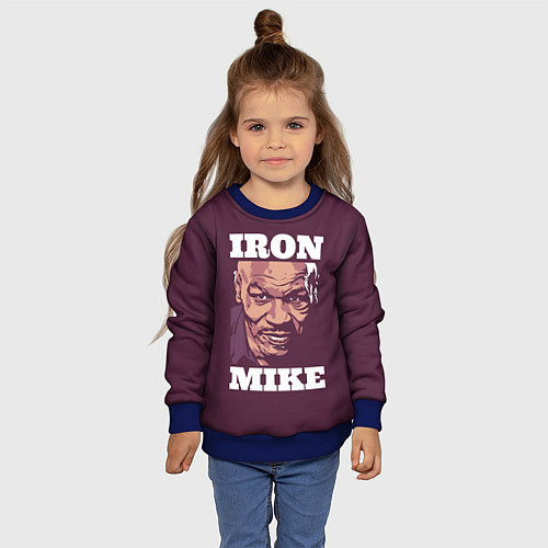 Детский свитшот Mike Tyson / 3D-Синий – фото 4