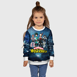 Свитшот детский Моя геройская академия, цвет: 3D-белый — фото 2