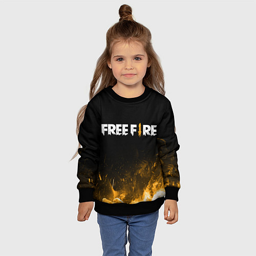 Детский свитшот Free Fire / 3D-Черный – фото 4