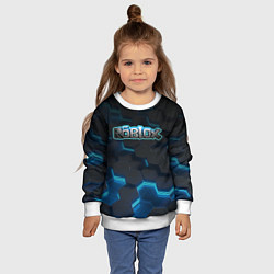 Свитшот детский Roblox Neon Hex, цвет: 3D-белый — фото 2