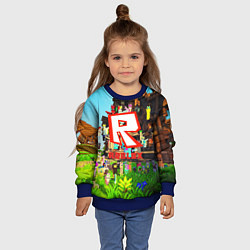 Свитшот детский ROBLOX, цвет: 3D-синий — фото 2
