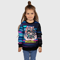 Свитшот детский Моя геройская академия, цвет: 3D-черный — фото 2