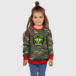 Свитшот детский Войска связи, цвет: 3D-красный — фото 2