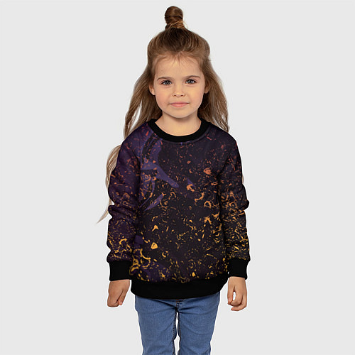 Детский свитшот Flame in the night / 3D-Черный – фото 4