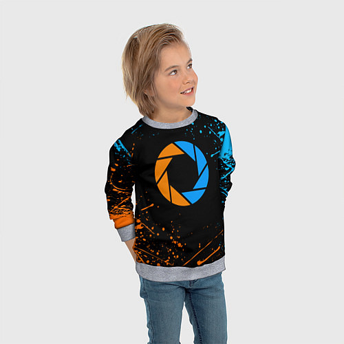 Детский свитшот PORTAL / 3D-Меланж – фото 3