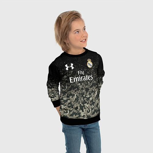 Детский свитшот Real Madrid / 3D-Черный – фото 3